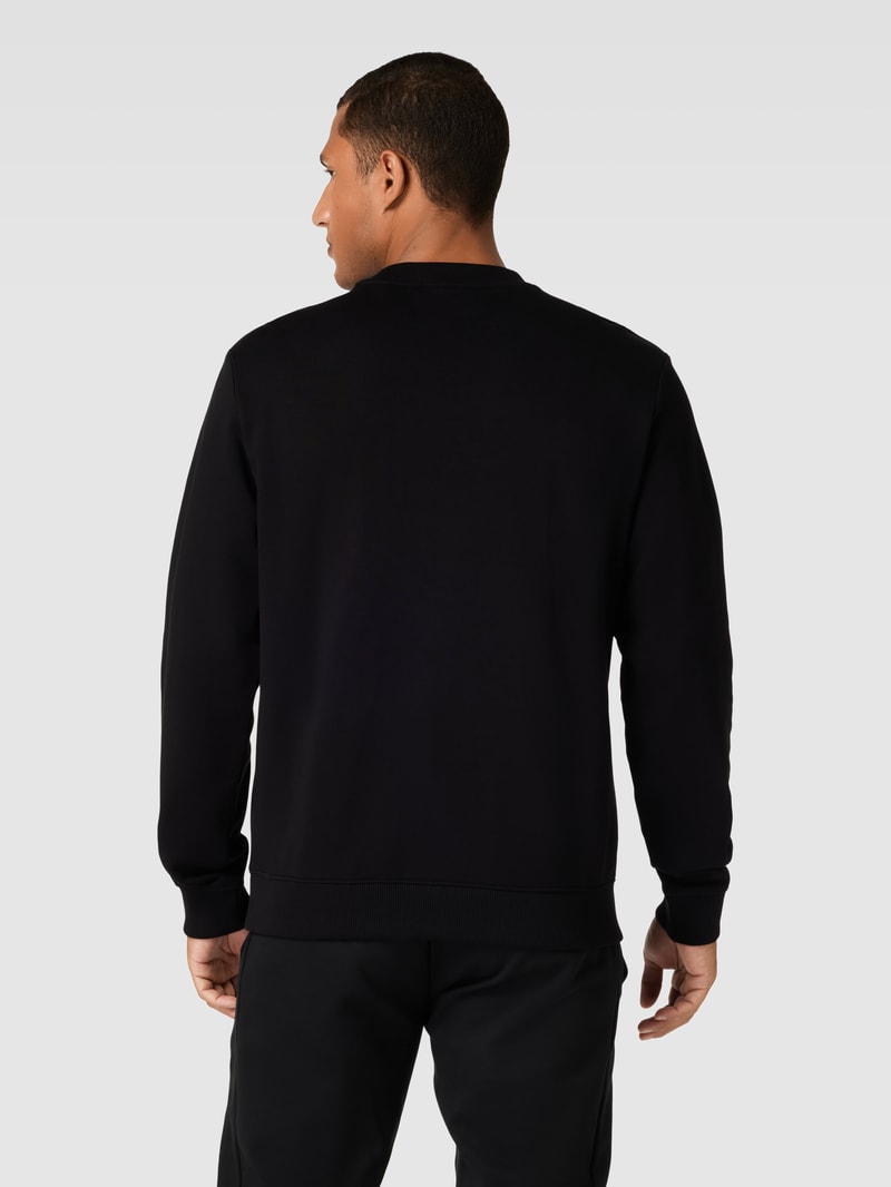 Sweatshirt mit Label-Patch Modell 'Diragol' in schwarz