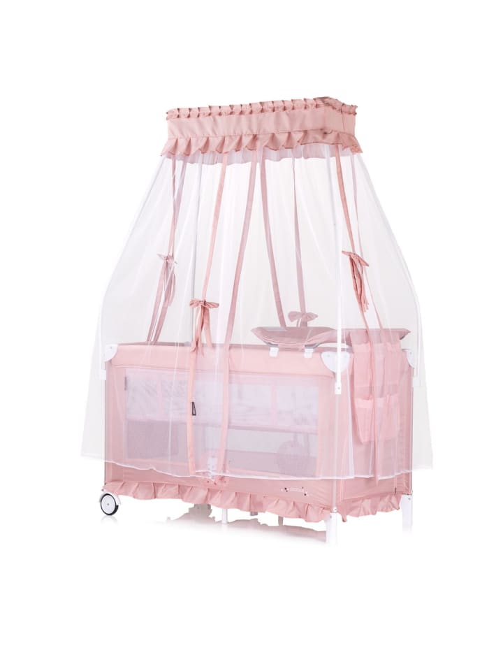 Chipolino Reisebett Palace, Baldachin in rosa günstig kaufen 60x120 cm