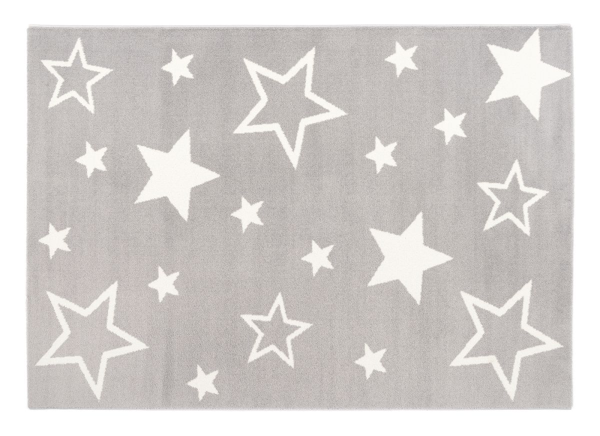 Webteppich Fun Star Grau 80 x 150 cm