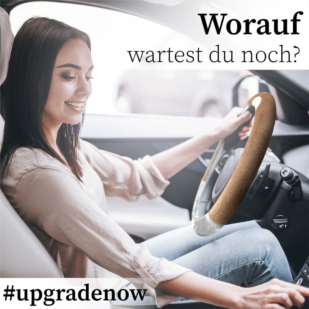 Upgrade4cars Lenkradbezug Plüsch, Ø 37,00 - 39,00 cm, Weiches Plüschmaterial mit entzückenden Designs von Teddybären