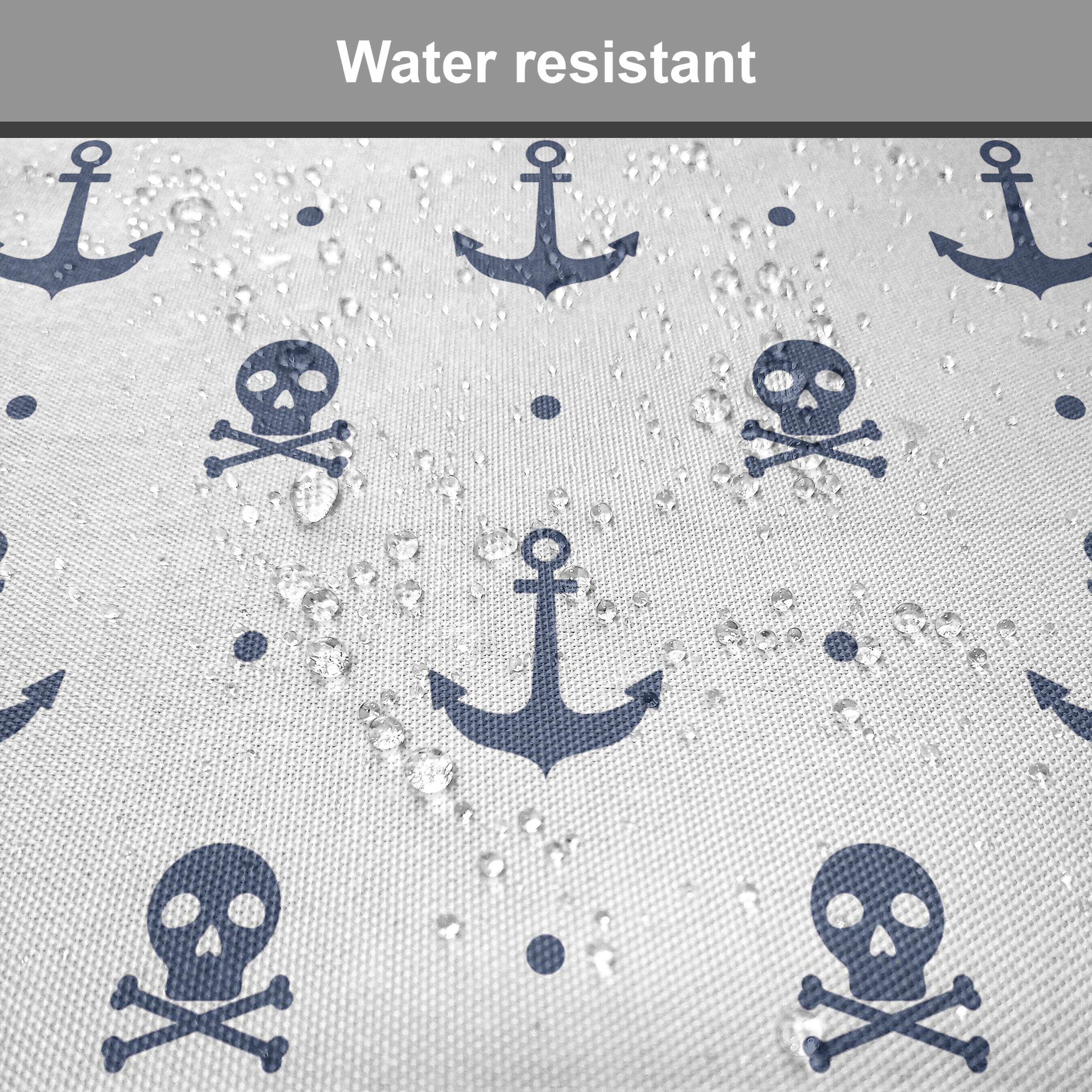 Abakuhaus Stuhlkissen Dekoratives wasserfestes Kissen mit Riemen für Küchensitze, Ozean Anker und Schädel-Knochen