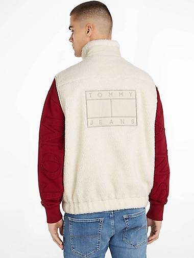 TOMMY-JEANS Herren Weste MEDIA SHERPA