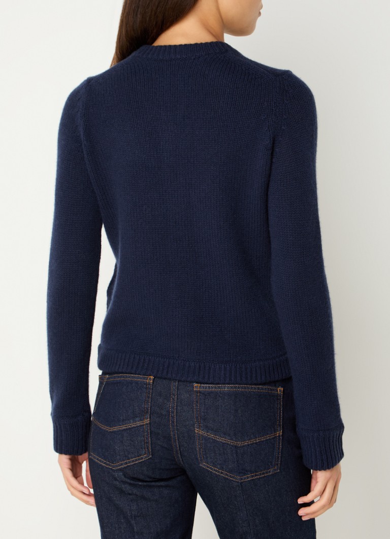 Cardigan Zadig&Voltaire Marcy din cașmir gros, cu buzunare aplicate.