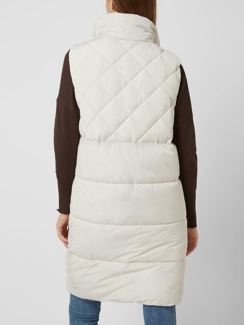 Longweste mit Zweiwege-Reißverschluss  in offwhite