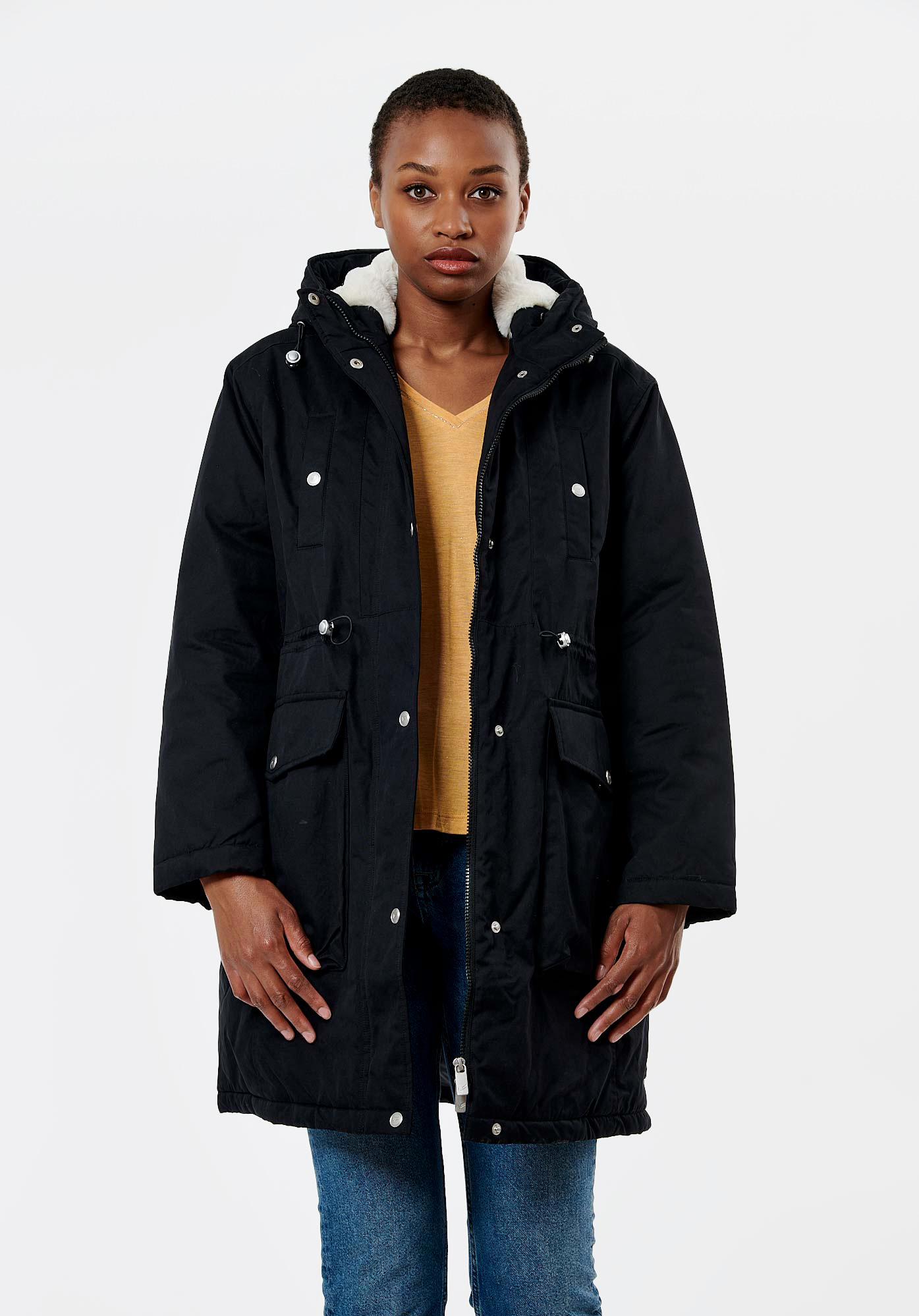 PARY   Parka noire femme