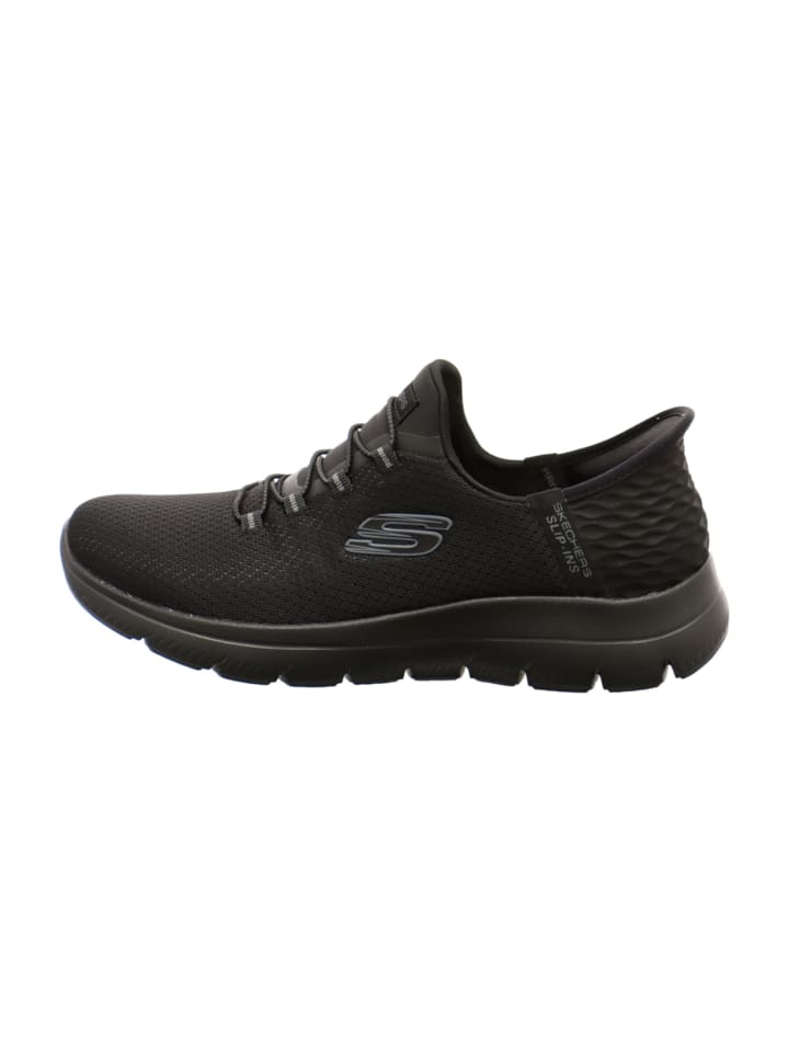 Skechers Sportliche Slipper in Schwarz günstig kaufen