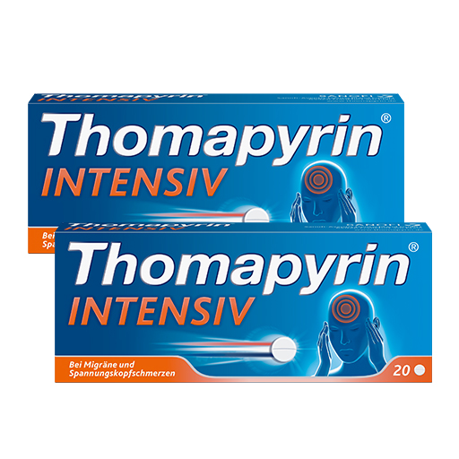 Thomapyrin INTENSIV Migräne-Kopfschmerz 2 x 20 Stk  2X20 St  Tabletten