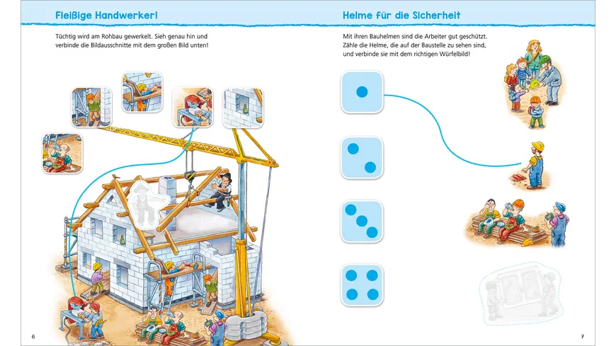 WAS IST WAS Kindergarten Malen Rätseln Stickern. Auf der Baustelle -  Malen, Rätseln, Stickern