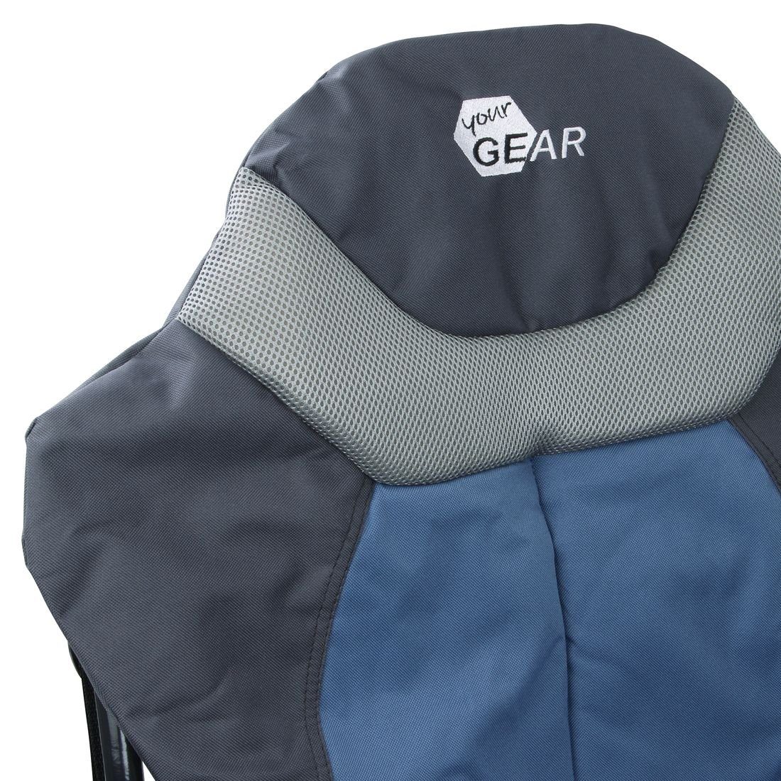 yourGEAR Faltstuhl yourGEAR Campingstuhl Pineto XXL Klappstuhl Fußauflage Rückenlehne