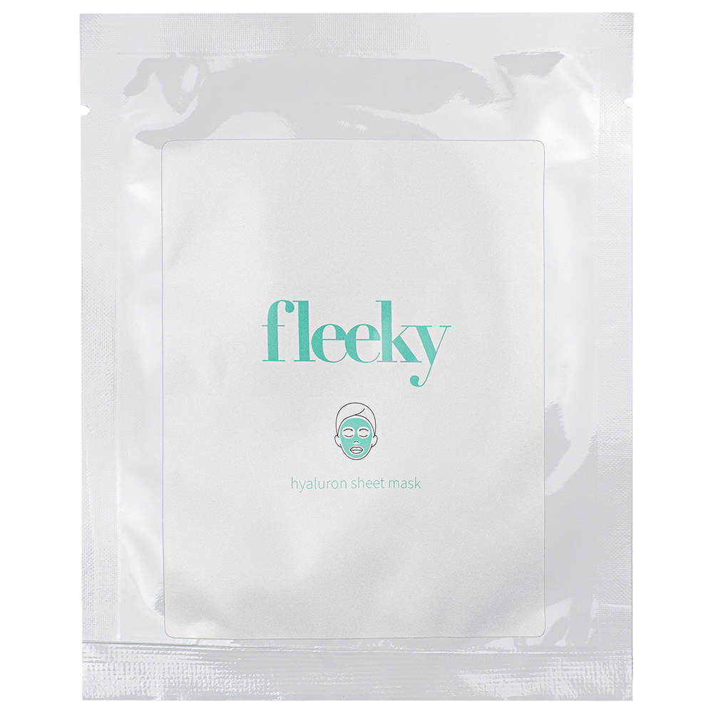 Fleeky Masque Tissu Visage - Régénérant et Hydratant à l'Hyaluronane Masque