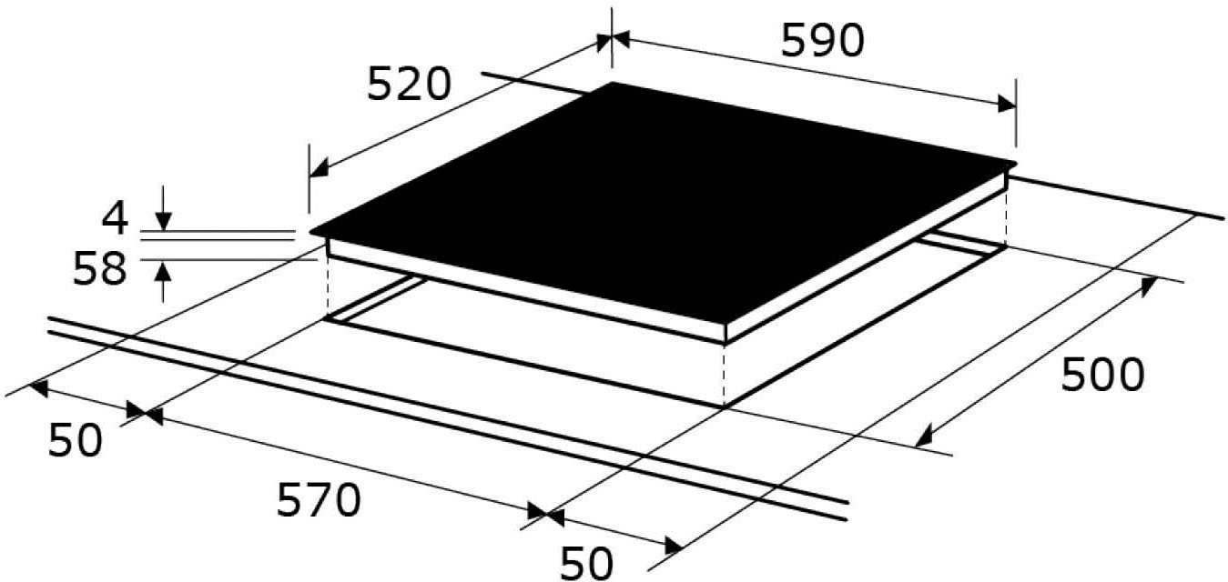exquisit Backofen-Set BAKOIN76601, mit Teleskopauszug nachrüstbar