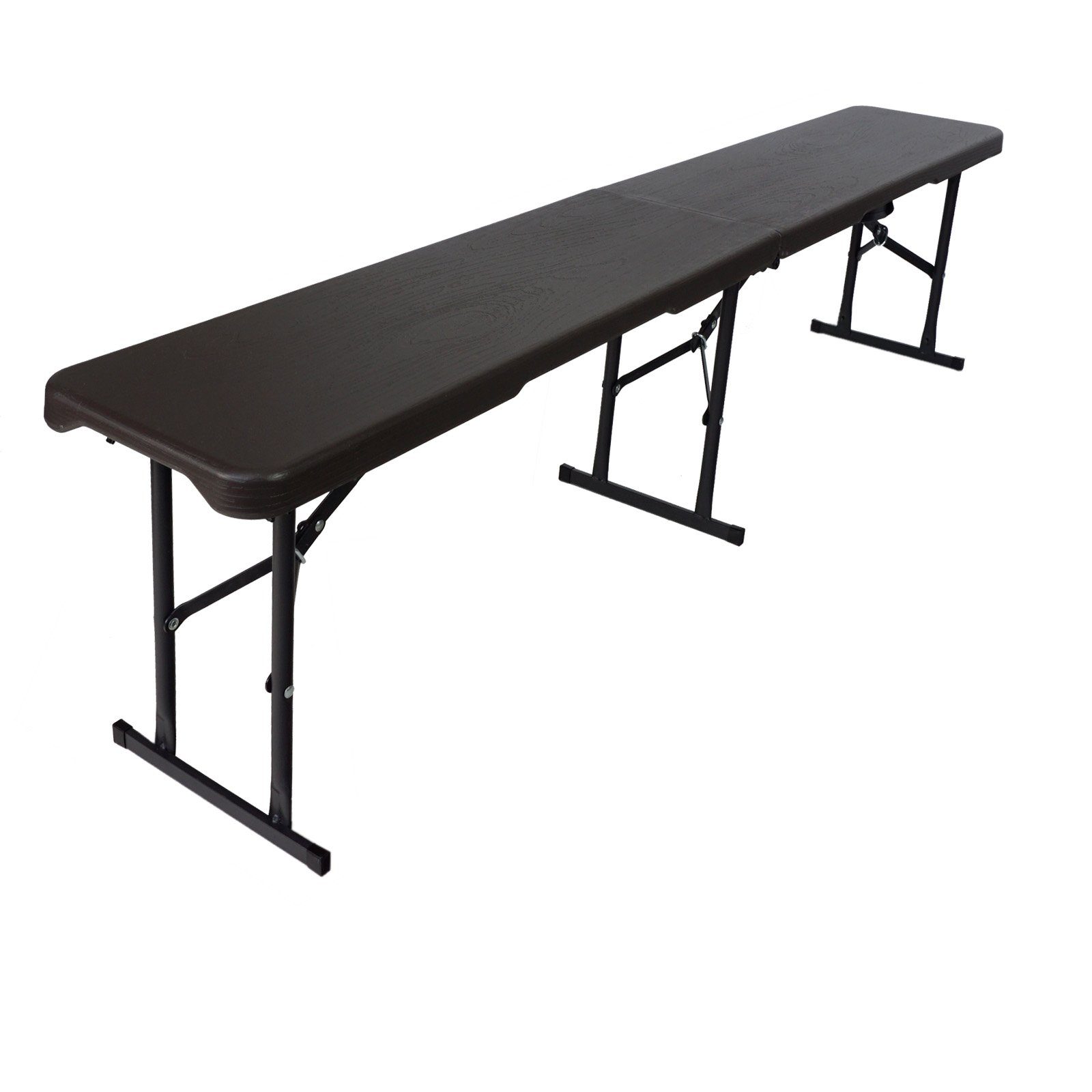 TRUTZHOLM Bierzeltgarnitur Bierbank Klappbank aus Kunstoff Grau Holzoptik 180cm klappbar Bierzelt, (Produkt, 1-tlg), stabil, pflegeleicht, transportabel