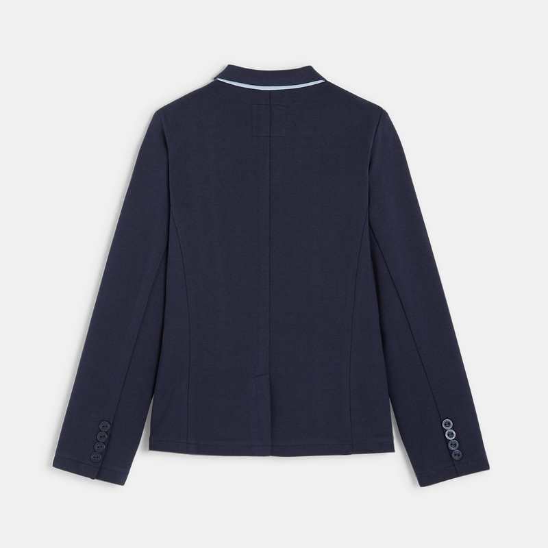 Veste de costume en jersey bleu garçon