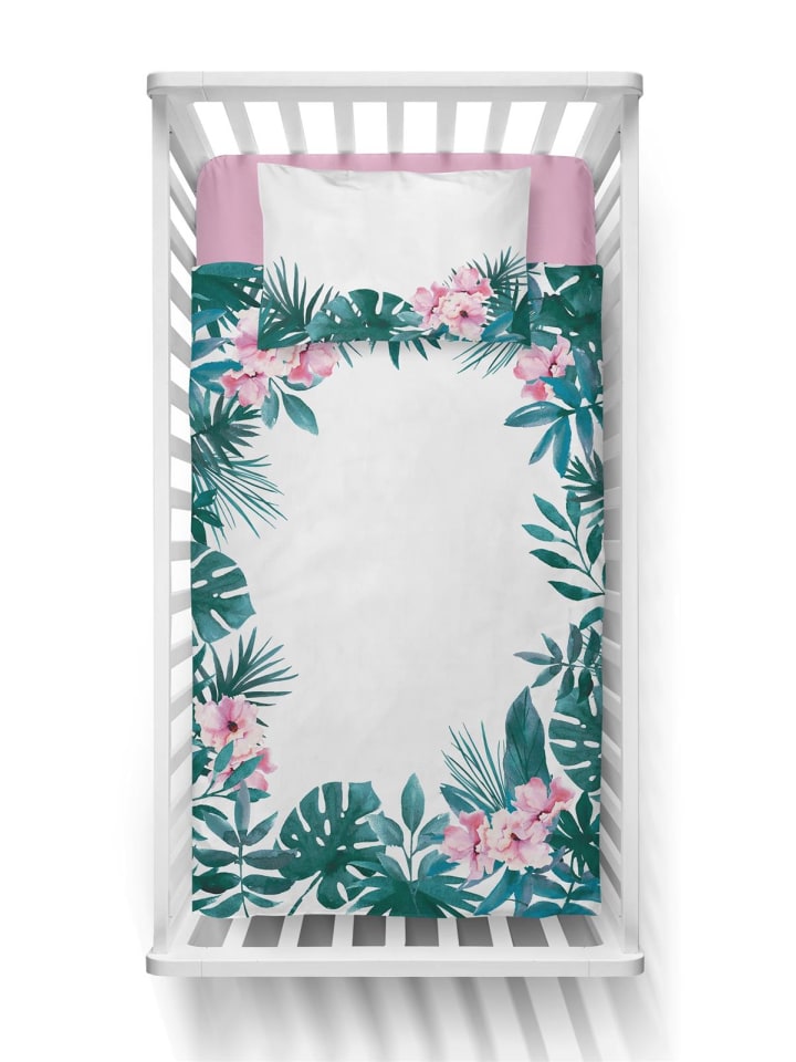 Carpe Sonno Wende-Bettwäsche Set Blätter in Mehrfarbig günstig kaufen 100 x 135 cm   40 x 60 cm