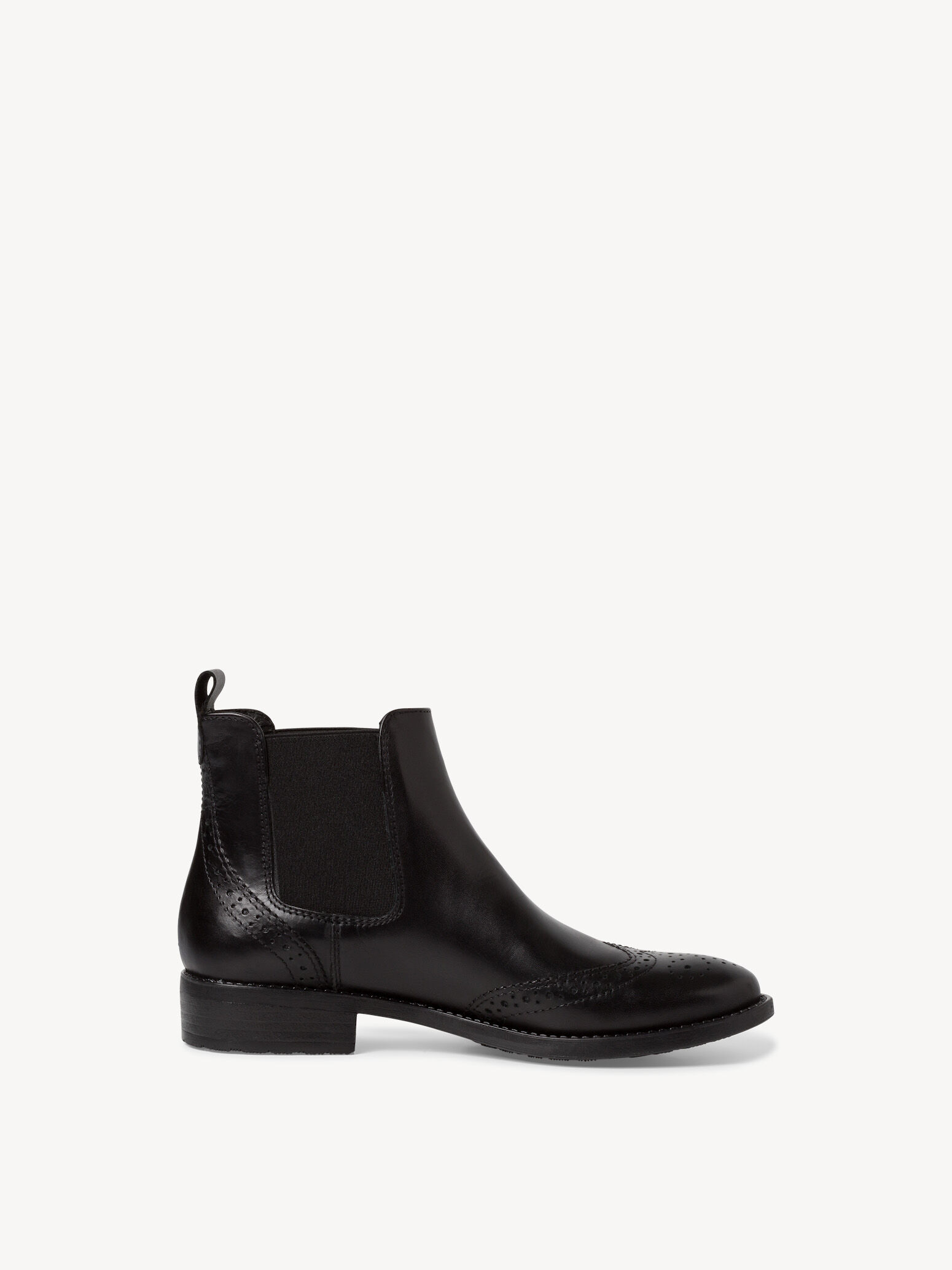 Bottine Chelsea en cuir - noir