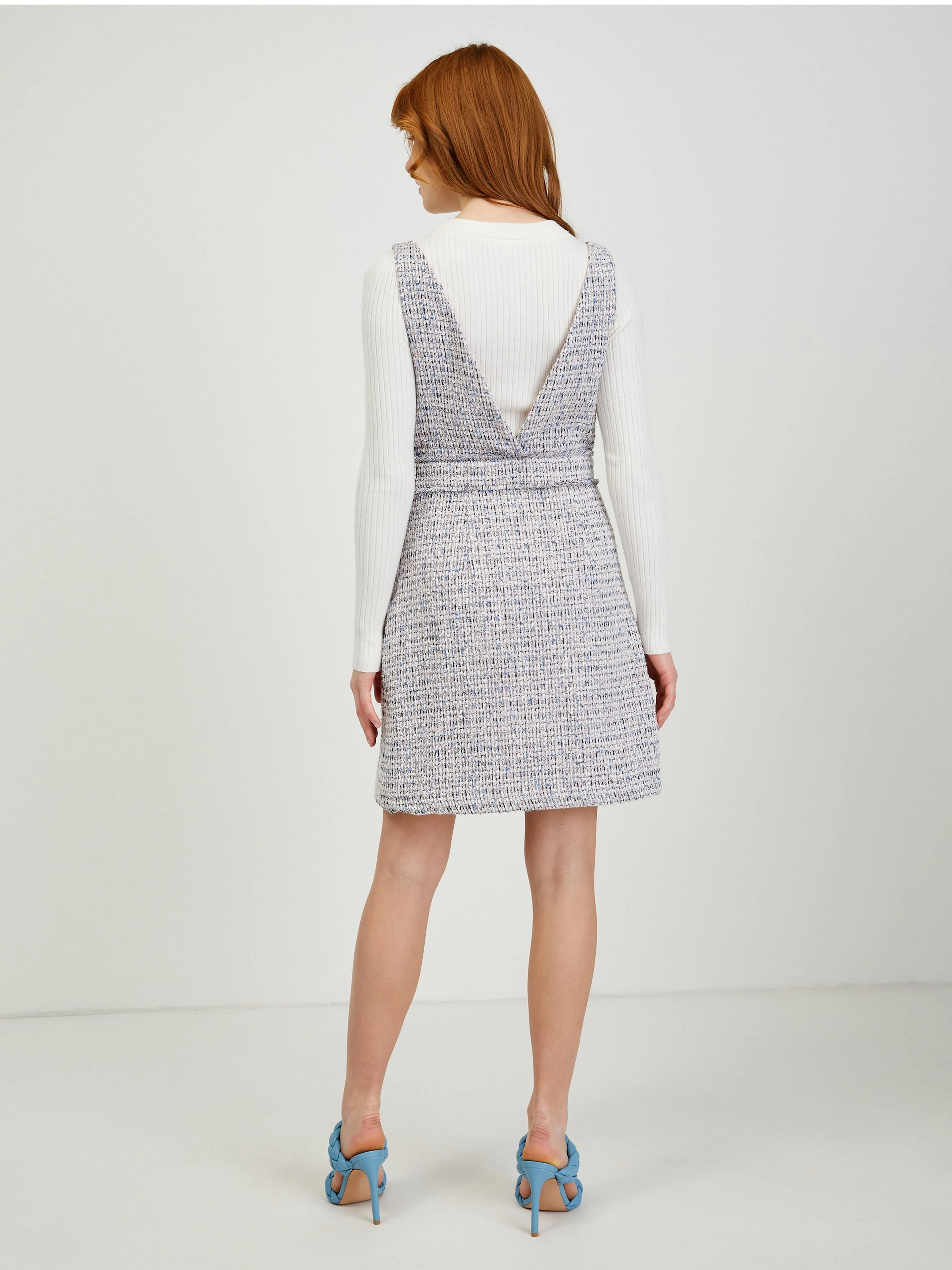 Hellgraues Damen Tweedkleid ORSAY