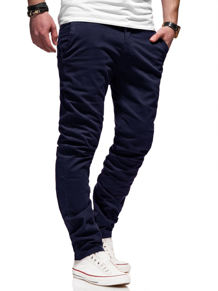 behype Chinohose Heritage in dunkelblau günstig kaufen