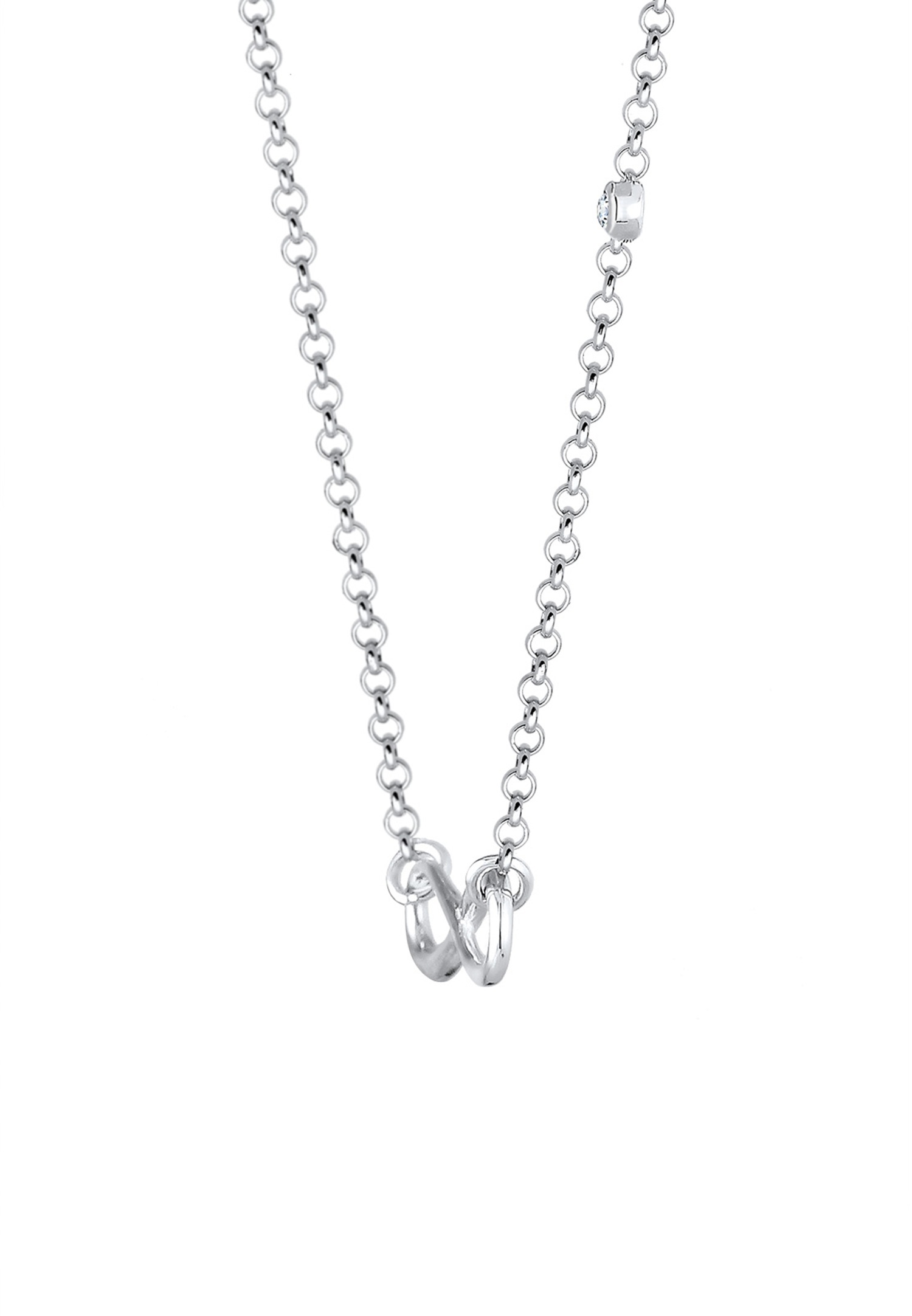 Elli DIAMONDS női végtelen szimbólum medál és gyémánt (0,02 karát) - (925/1000) ezüst