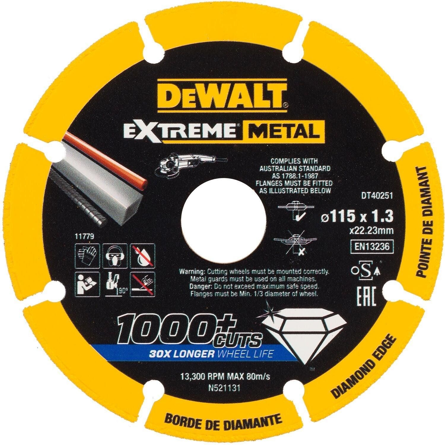 Disc abraziv diamantat DeWalt Accessories DT40251-QZ 115x1.3mm,