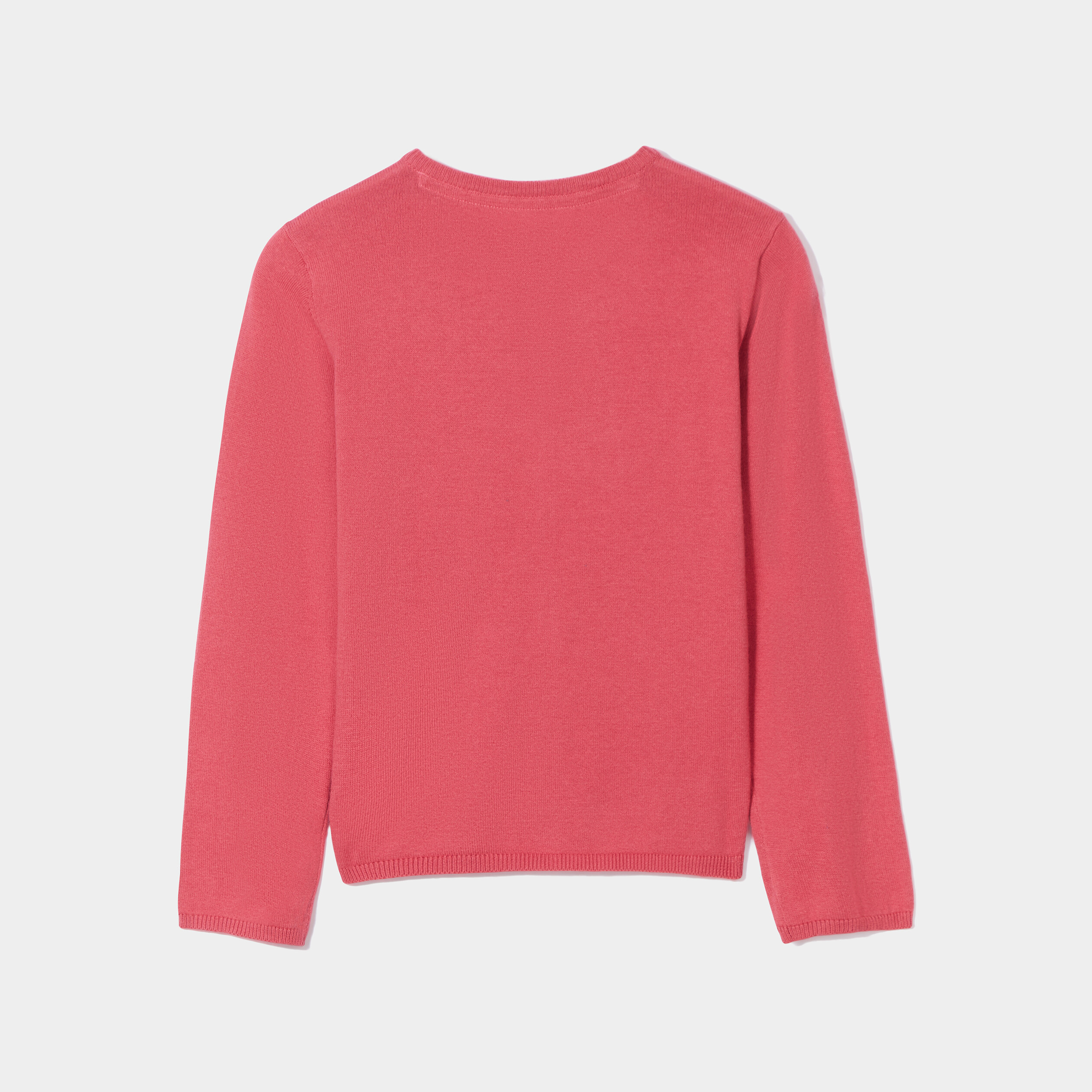 Gilet boutonné rose framboise fille | La Halle
