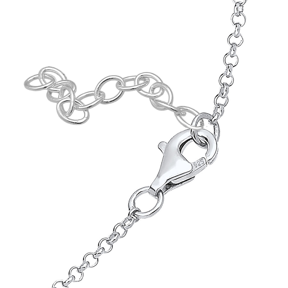 Elli Elli Bracelet Coeur Pendentif Bracelet Femme 925/1000 Argent Bracelet