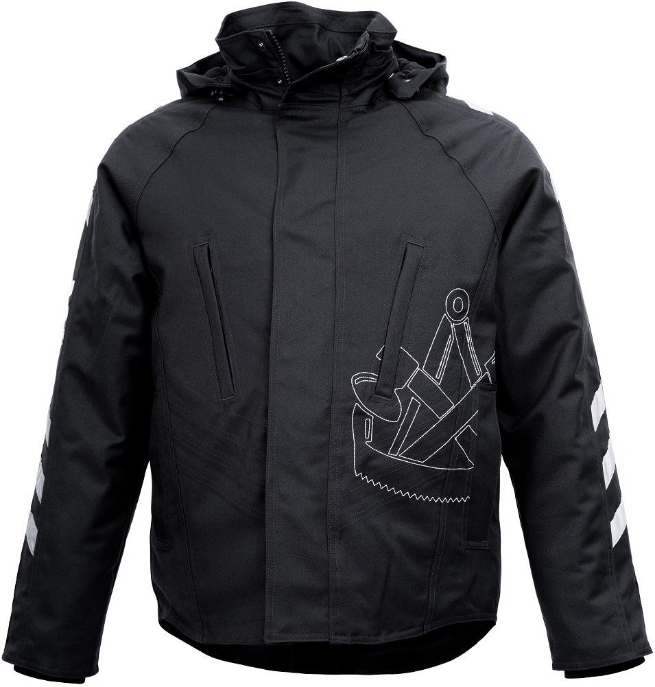JOB Arbeitsjacke JOB-Tex Zimmerer-Jacke schwarz Winterjacke