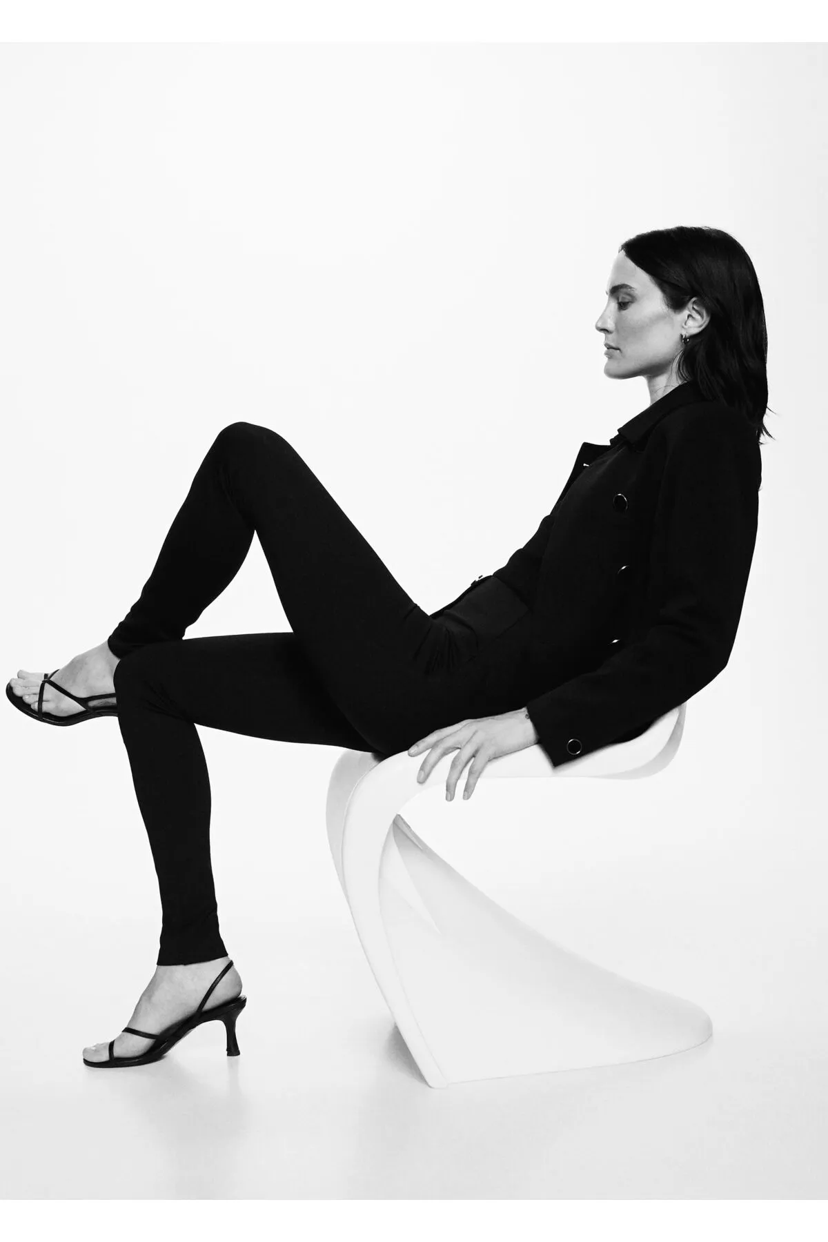 MANGO  Schwarze Damenstrumpfhose 37055824