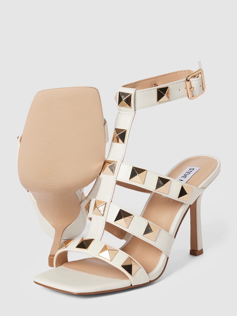 Sandalette mit Nietenbesatz Modell 'CAPRI' in offwhite