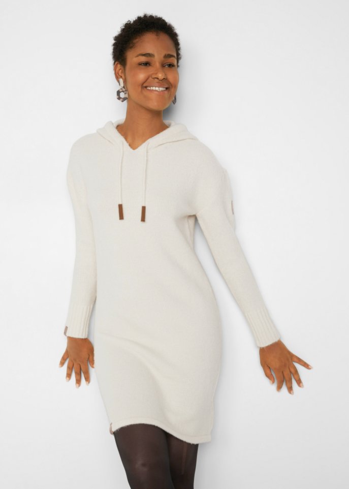 Strickkleid mit Kapuze