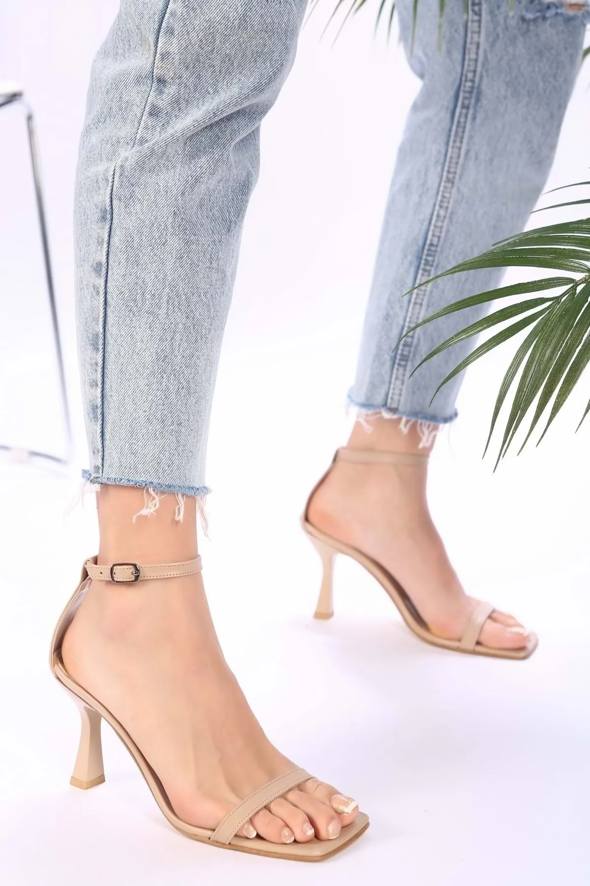 Shoeberry  Sesa Skin Skin Single Strap-Absatzschuhe für Damen