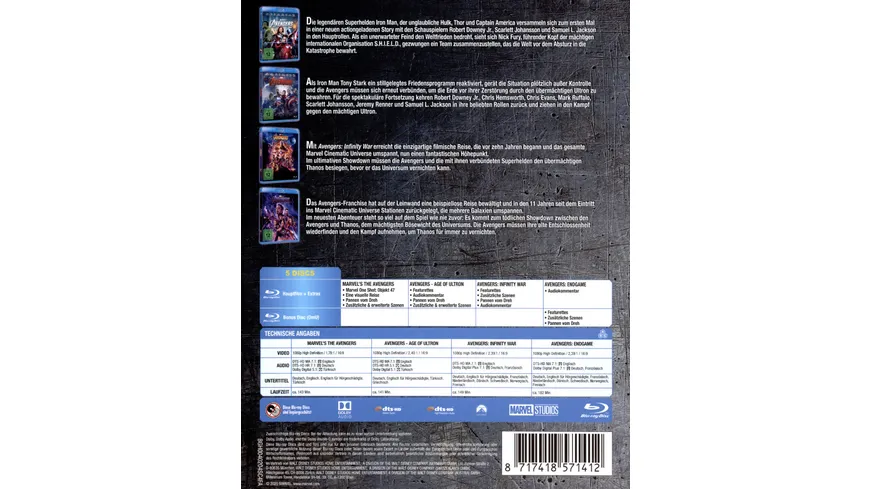 The Avengers 4-Movie Collection  [5 BRs]