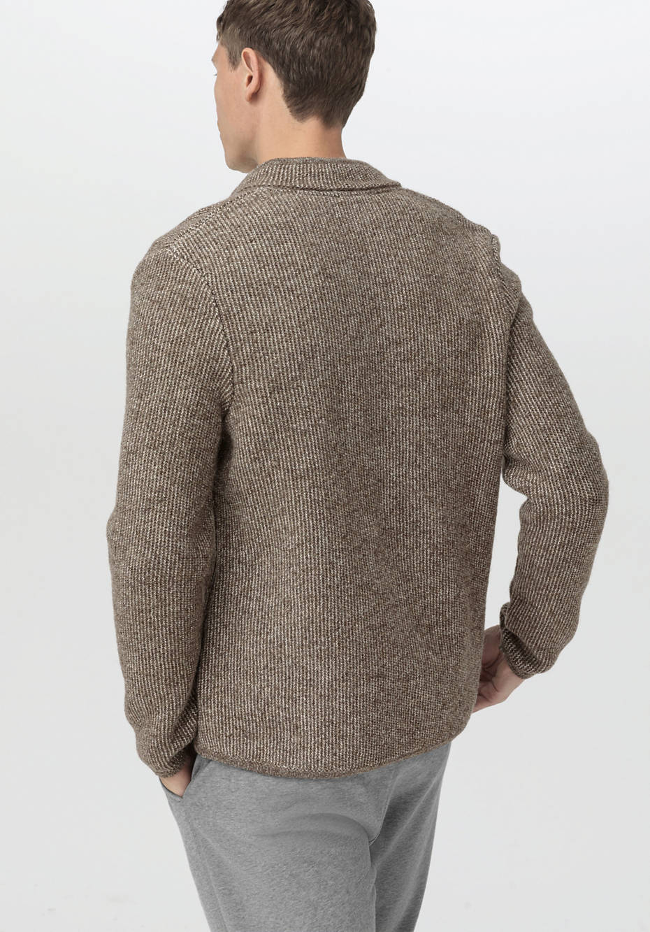 Strickjacke aus Rhönwolle mit Bio-Baumwolle