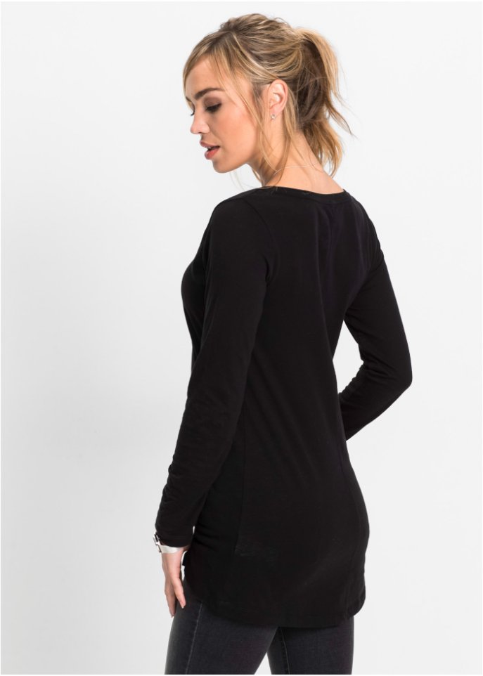 Langarmshirt mit Rundhalsausschnitt