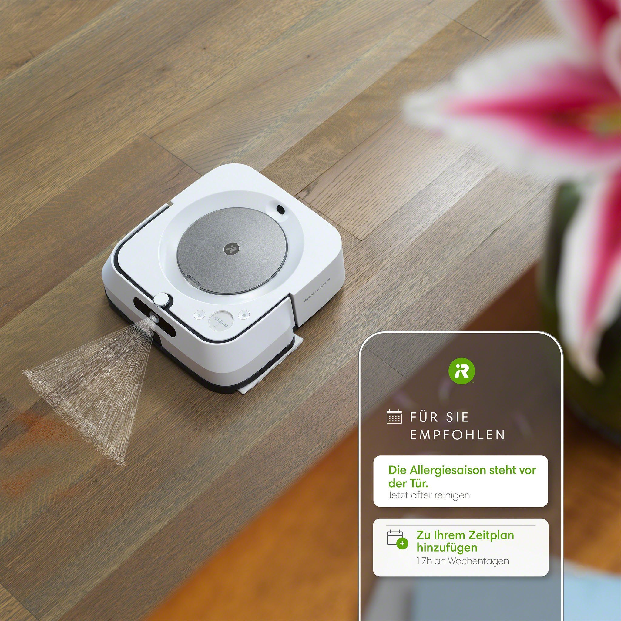 iRobot Wischroboter Braava jet m6 (m6138), beutellos, App-/Sprachsteuerung, Nasswischen und Trockenfegen, Kartierung