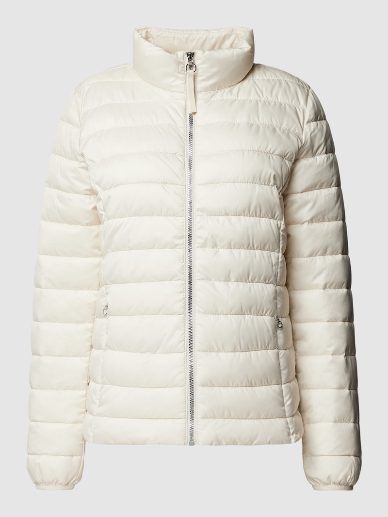 Steppjacke mit Stehkragen in offwhite