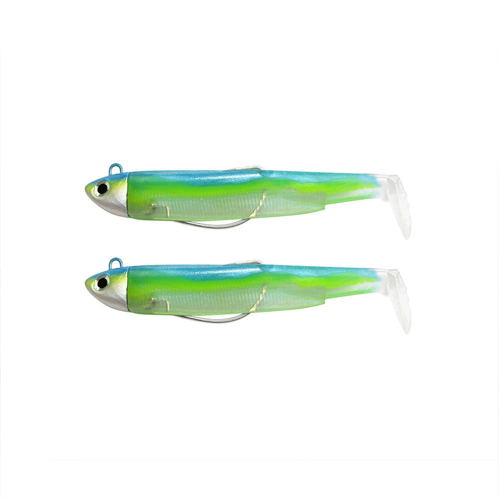 Pehmeä viehe fiiish combo musta minnow 90 haku 9cm 8g