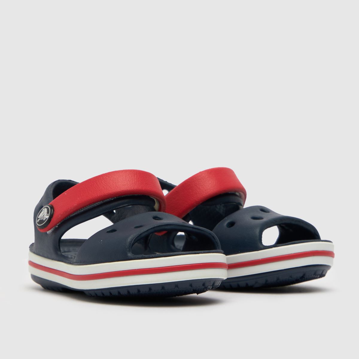 Crocs sötétkék és piros crocband fiús kisgyermek szandál