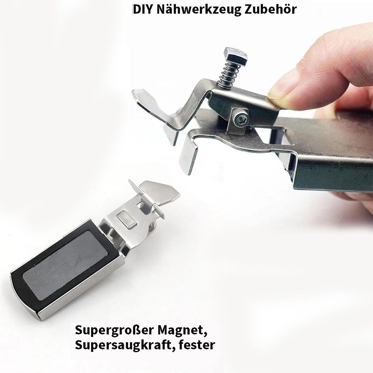 flowgoer Möbelbeschlag Magnetische Nahtführung für Nähmaschine (1 St), Universelle Nähmaschinenaufsätze für Nähfuß-Nähmaschinen