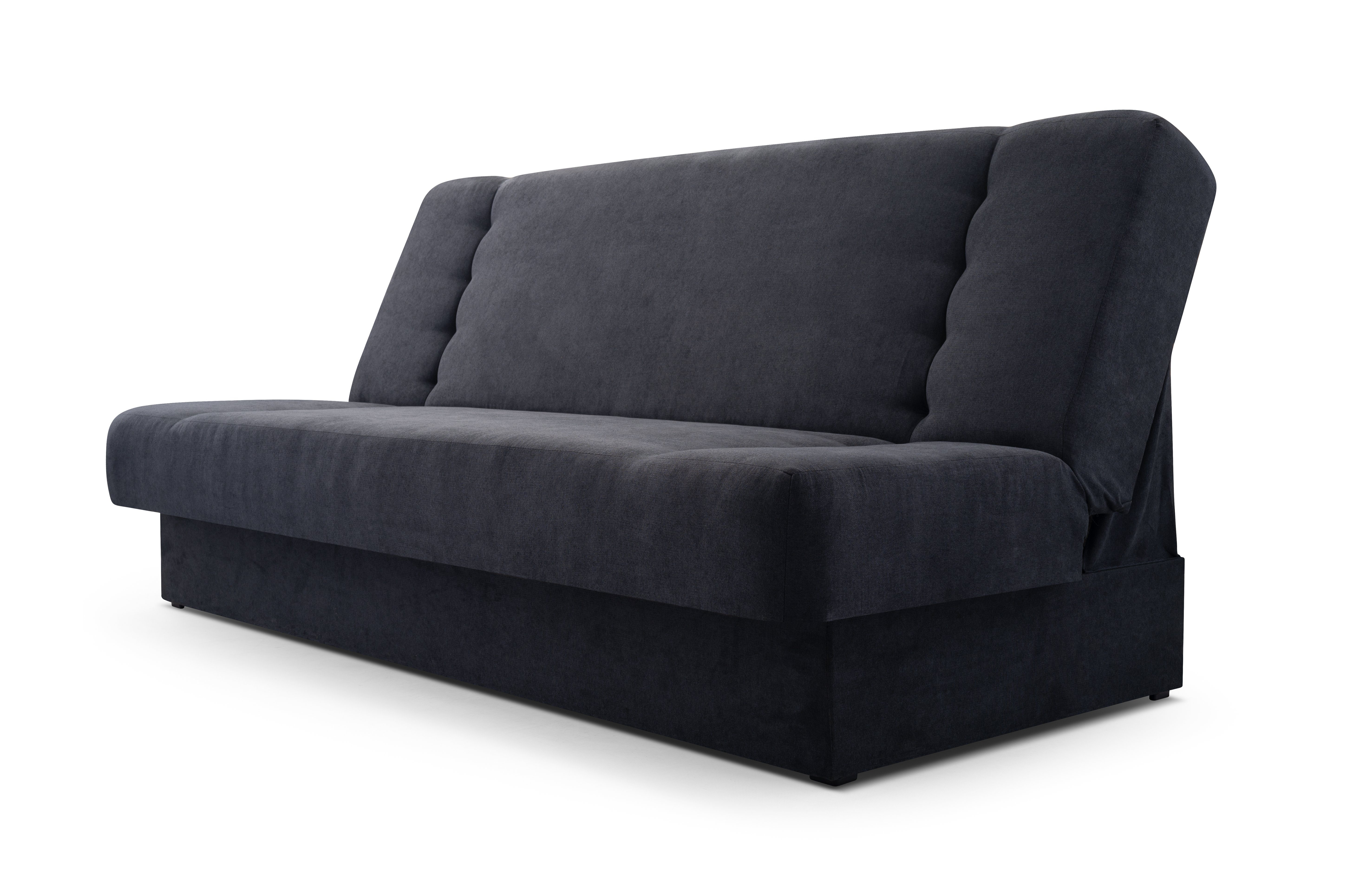 MOEBLO Schlafsofa Cyprus, Sofa Kippsofa Klappsofa Clic-Clack Couch für Wohnzimmer Federkern Sofagarnitur Polstersofa - 120x190x90cm -, mit Bettkasten und Schlaffunktion
