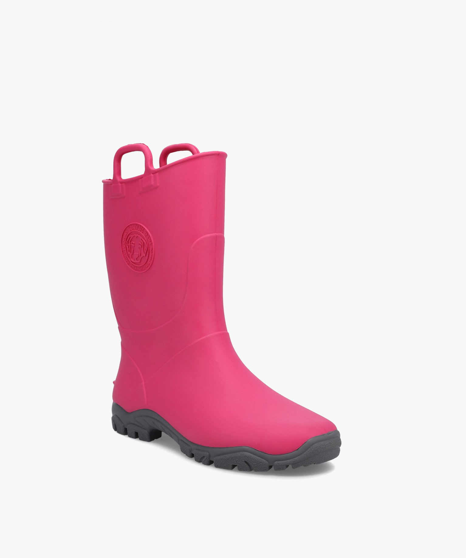 Bottes de pluie fille unies avec anses sur le col – Boatilus rose | GEMO