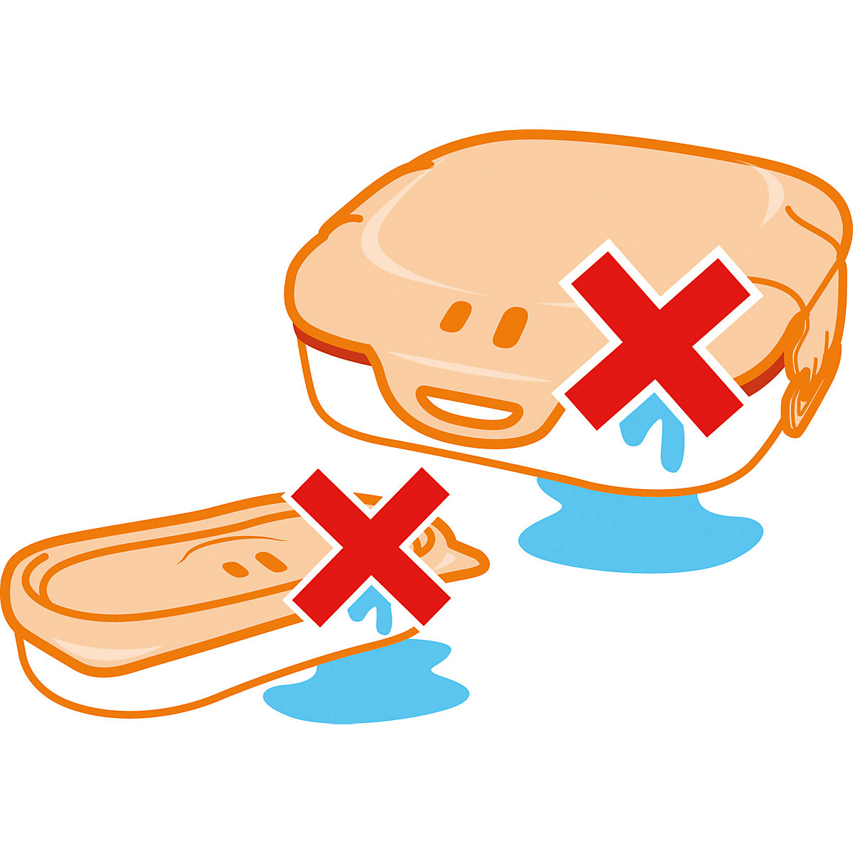 Brotdose PICNIK Kids Concept 3in1 rot/orange, 1.400 ml