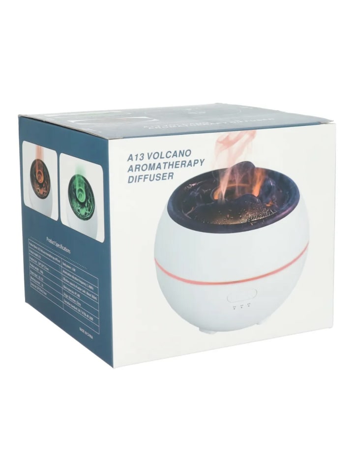 COFI 1453 Aromatherapie-Luftbefeuchter / Diffusor mit bunter Flamme, in Weiß günstig kaufen onesize
