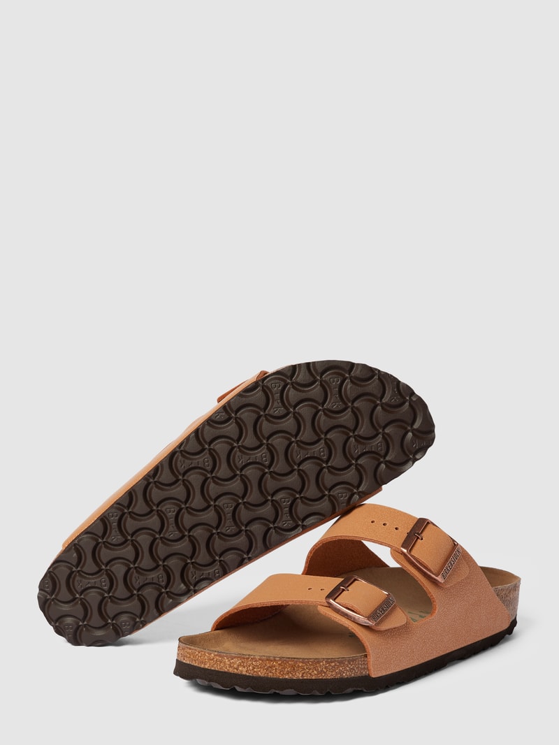 Sandalen mit Label-Details Modell 'Arizona' in apricot