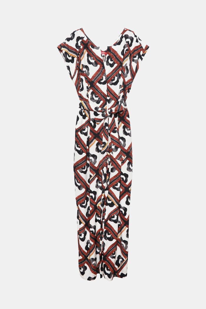 Langer Jumpsuit mit Muster