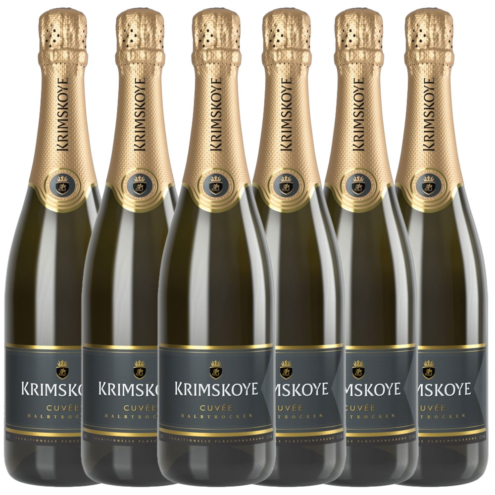 Krimskoye Krimsekt weiß halbtrocken - 6er Karton