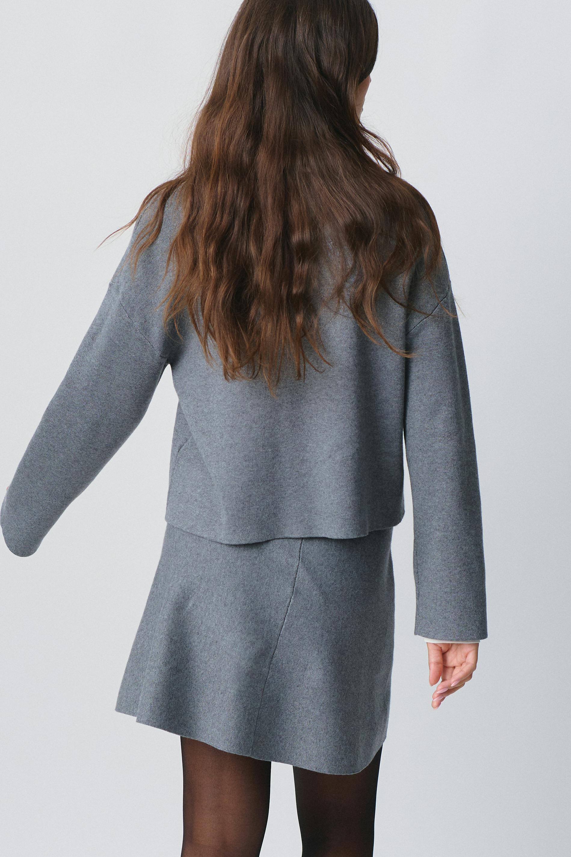 Knitted tie cardigan