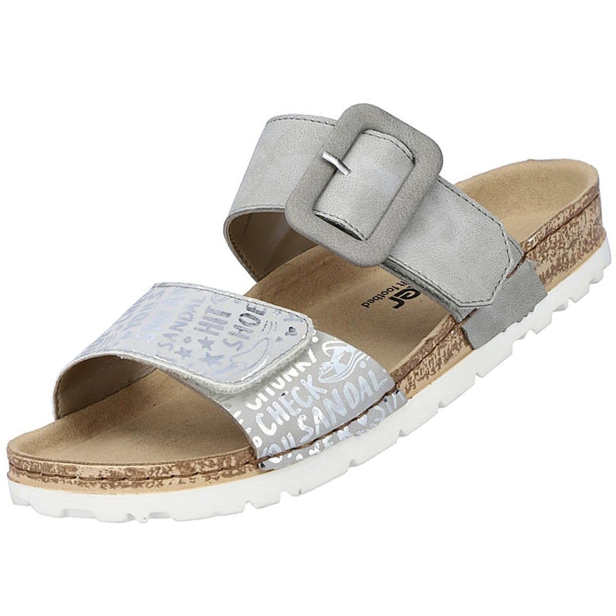 RIEKER Klassische Sandalen grau FSK Damen Sandalen