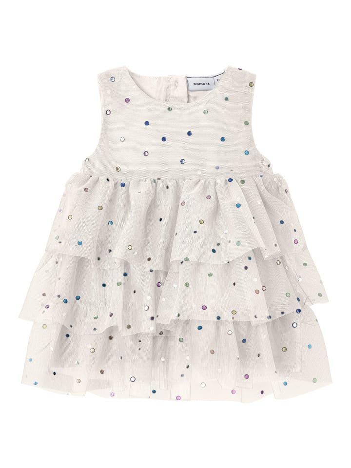 name it Festkleid mit Tüll in jet stream günstig kaufen 68
