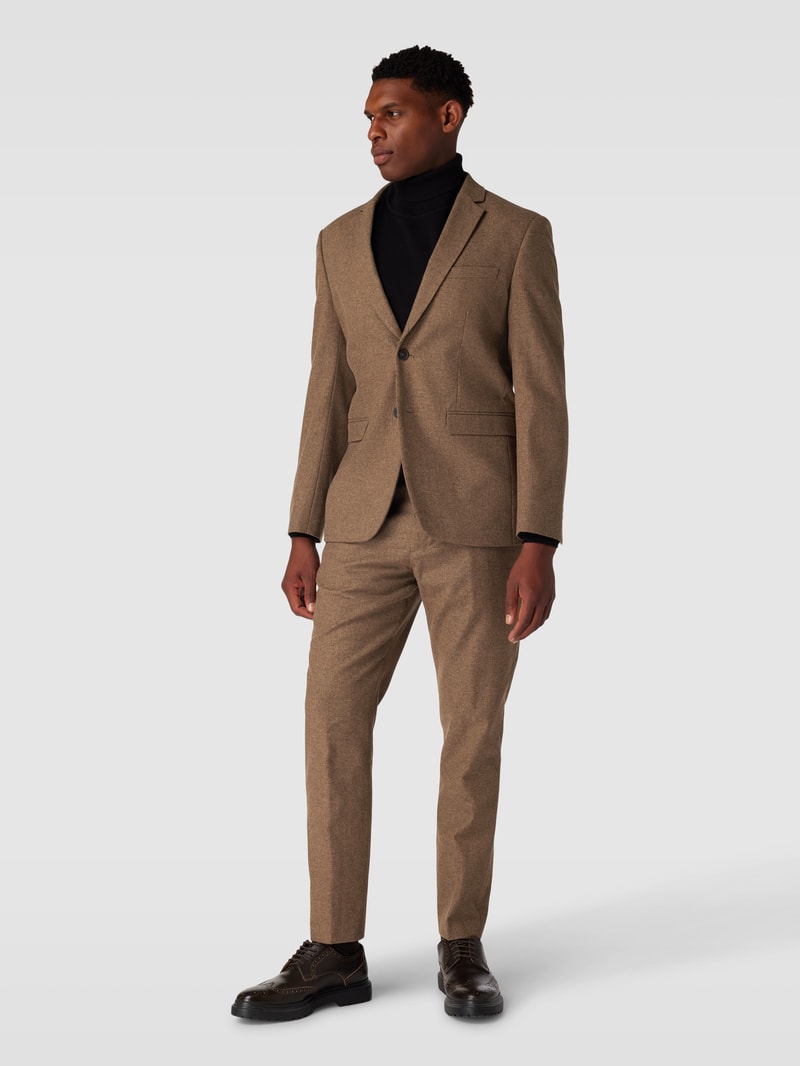 Slim Fit Sakko mit Brusttasche Modell 'MARK' in hellbraun