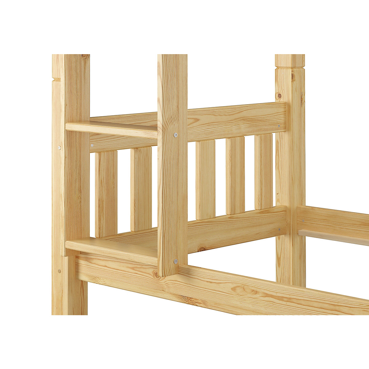 Kinderetagenbett Kiefer Massivholz 90x200 mit Rost